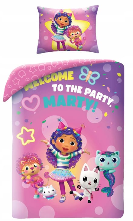 Gabby's Poppenhuis Dekbedovertrek Marty - 140 x 200 + 70 x 90 cm - Polyester