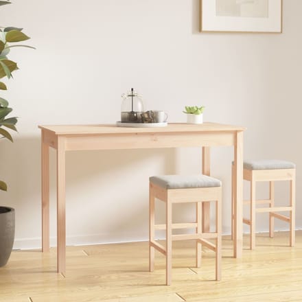vidaXL - Eettafel - 110x55x75 - cm - massief - grenenhout