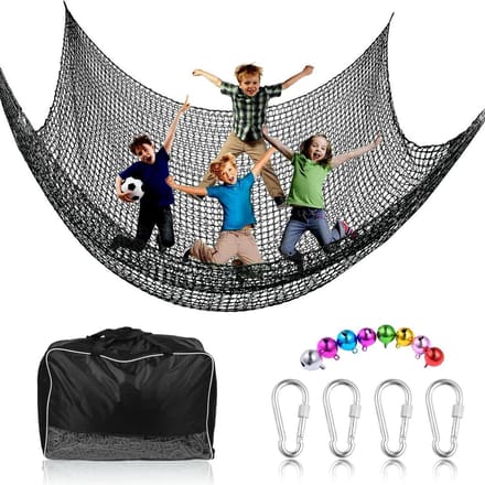 Klimnet voor kinderen - Speelnet - Buiten spelen - Hoog draagvermogen - 3 x 3 m - Zwart
