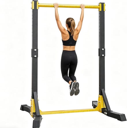 Pull Up Bar Station - Optrekstang Vrijstaand - Kracht Training - 11 Verstelbare Posities - Max 181.4 kg - Zwart