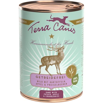Voordeelpakket Terra Canis Graanvrij 12 x 400 g - Wild met aardappel, appel & veenbessen