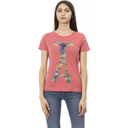 Bloemig T-shirt Korte Mouwen Ronde Hals Tee