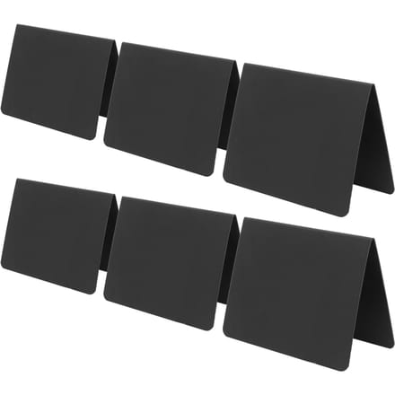 16 stuks V-vormig Mini Schoolbordbordje Uitwisbaar Herbruikbaar voor Eettafelnummers Berichtenborden Feestdecoraties Evenement black