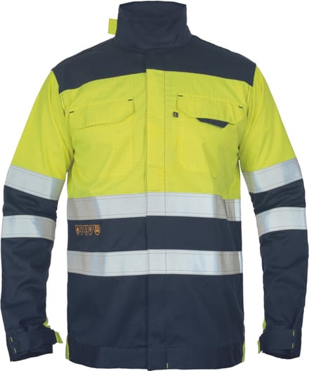 Cerva MULTINORM RIDE vlamvertragend high-vis werkjas 03510050 - Geel/Navy - 4XL