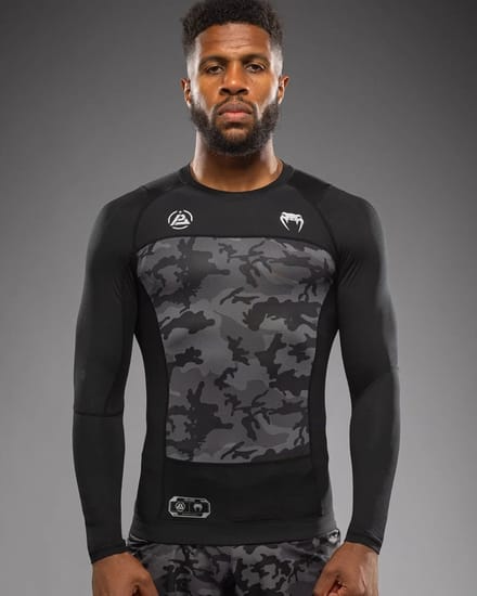 Venum x Polaris L/S Rash Guards Camo Zwart Storm Grijs - S