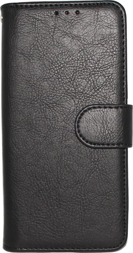 HB Hoesje Geschikt voor Apple iPhone 12 Pro Max - Zwart - Luxe Kunstlederen Portemonnee Book Case