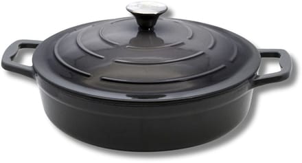 Gegoten geëmailleerde braadpan laag klassiek grijs 28 cm 2,8 L Elo