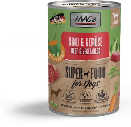 MAC's DOG - Blik 6x400g - Rundvlees & Groenten