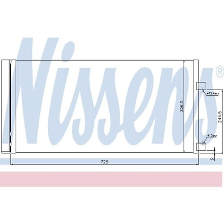 Condensator, airconditioning NISSENS 940034