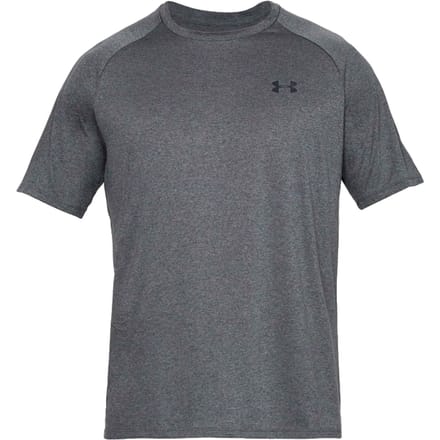 Under Armour UA Tech 2.0 SS Tee-GRY Heren Sportshirt - Carbon Heather - Zwart
