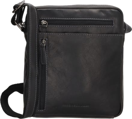 Hide & Stitches Japura Schoudertas - 100% Leer - Zwart