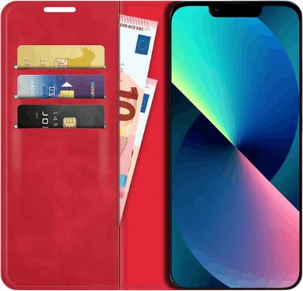 Just in Case Wallet Case Magnetic hoesje geschikt voor iPhone 14 Plus - rood