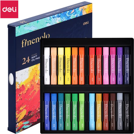 Finenolo oliepastels DELI - 24 levendige kleuren