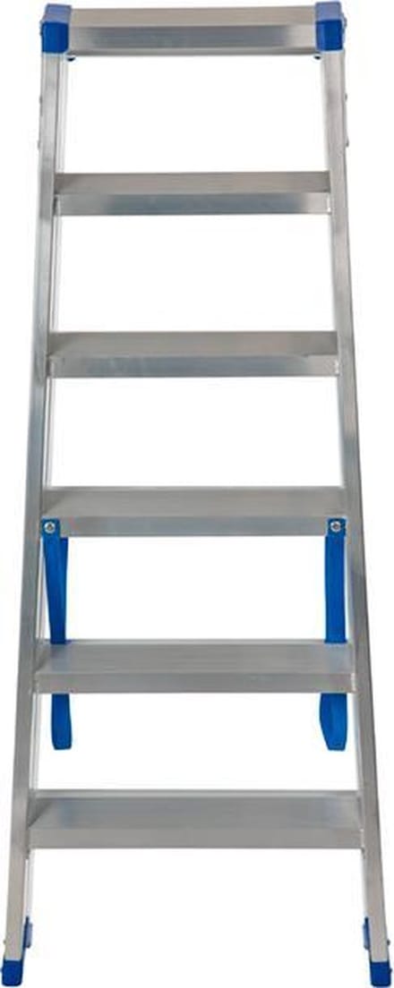 Escalo – Industriële trapladder  – Sparta Duo – Aluminium – 2x6 treden – 129 cm