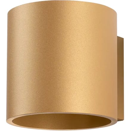Sollux Lighting Wandlamp Orbis - 10x10x12.5cm - G9 - gouden - staal