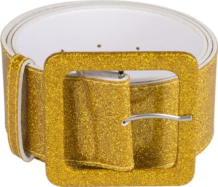 Boland - Riem Glitter goud Goud - Volwassenen - Vrouwen - Hippie - 80's & 90's - Disco