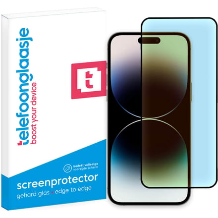 iPhone 15 Anti Blue Light screenprotector gehard glas Edge to Edge