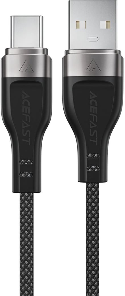 Data- en Oplaadkabel USB-A - USB-C Acefast C11-04, 18W, 1.2m, Zwart