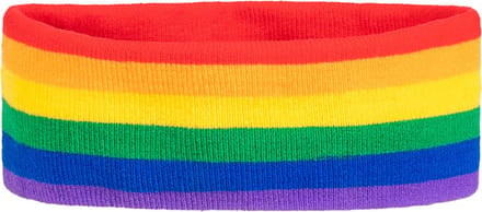 Boland - Hoofdband Regenboog Multi - Één maat - Volwassenen - Unisex - 80's & 90's - Disco- Sport - Pride - Progress