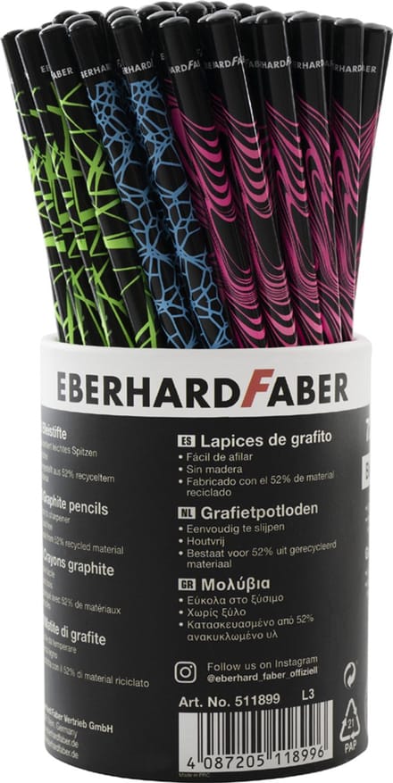EBERHARD FABER potlood NEON, HB, 72 stuks in koker