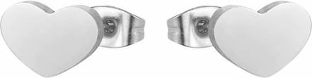 Fako Bijoux® - Oorbellen - Steker - RVS - Stainless Steel - Hartje