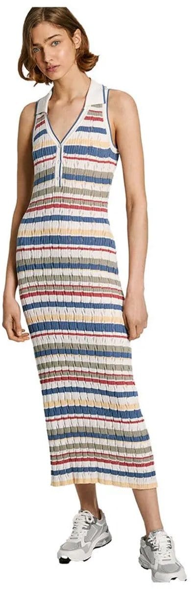 Pepe Jeans Iris Lange Jurk Zonder Mouwen Veelkleurig M Vrouw