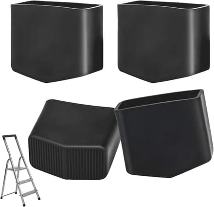 Ladderpoten Rubber - Antislip Doppen - Veilig Werken - Universele Pasvorm - 40x20mm - Zwart