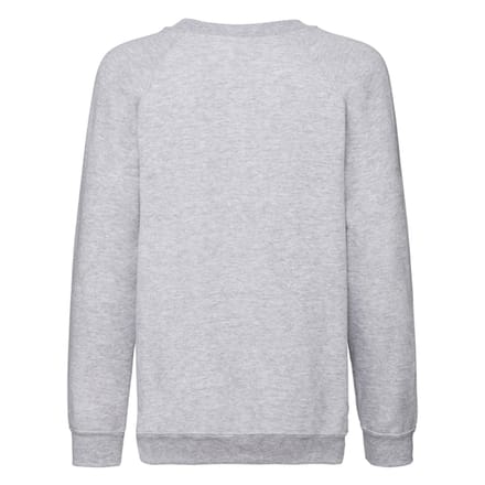 Fruit of the Loom Kinder/Kids Klassiek Heather Raglan Sweatshirt (Heide Grijs)