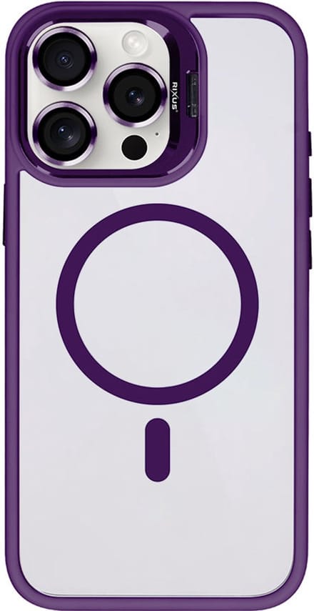 Rixus Classic 03 Case With MagSafe For Apple iPhone 12, 12 Pro Deep Purple