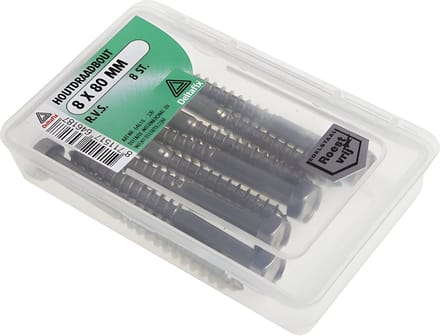 Deltafix - Houtdraadbout 6x40mm rvs 25st