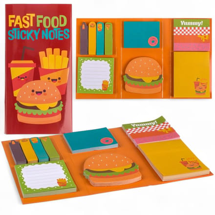 Dailygoods- Notitieblaadjes 12 Stuks - 6-Delige Set - Zelfklevende Sticky Notes - Creatieve Oplossing - Compacte Klapmap - Kleurrijke Designs