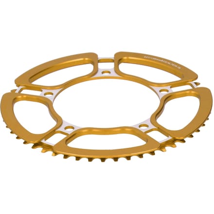 Pédalier de vélo MEIJUN 130MMBCD Vitesse Unique 53T Creux Accessoire de Conversion de Vélo or