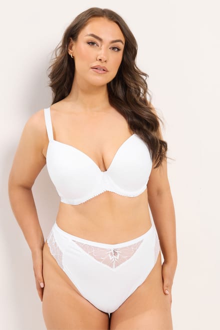 Yours Curve Witte Microvezel Kanten String Size 54-56