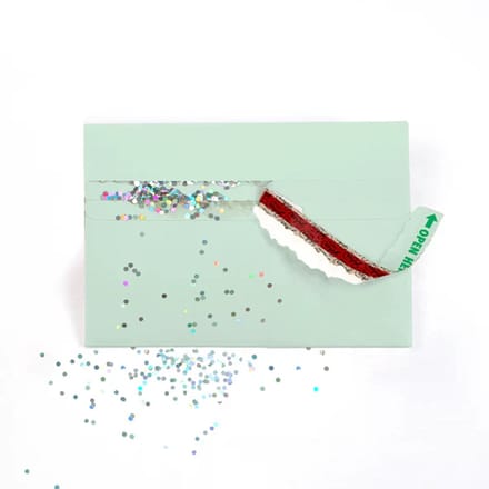 Joker Greeting Glitter Envelop kleur MINT - Prank - Grappig - Single Pack