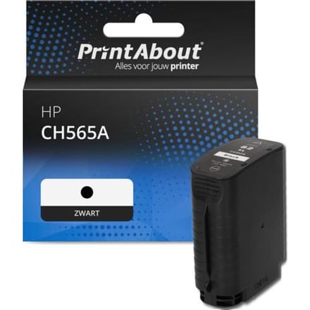 PrintAbout Inktcartridge CH565A (82) Zwart geschikt voor HP