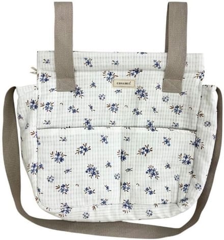 Universele Kinderwagen Organizer Tas - Grote Capaciteit - Met Binnen- & Buiten vakken - Zwart Wit