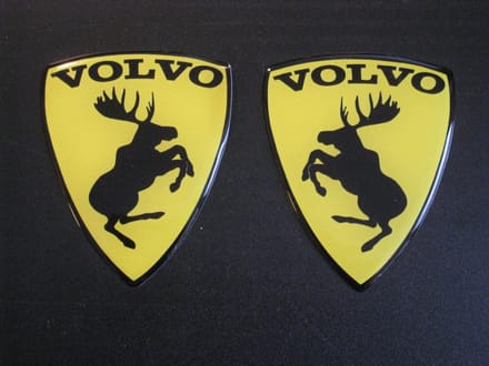 Elandsticker VOLVO - geel/zwart - 75 mm