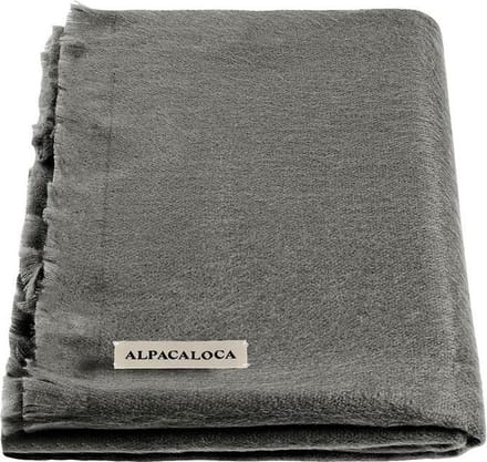 Alpaca Loca Enkelzijdige Sjaal - 200 x 65 cm - Donkergrijs