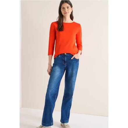 Basic shirt in effen kleur
