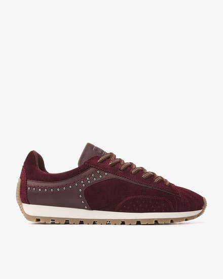 VIA VAI Scott Kyle Sneakers Dames - Leer,Suède - Bordeaux - Maat 38