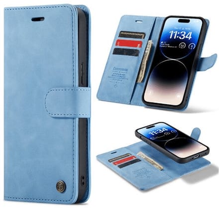 Cityhoesje - Bookcase 2-in-1 hoesje â“ iPhone 15 Pro Max - Blauw