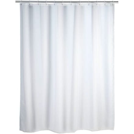 WENKO Anti-schimmel douchegordijn wit 180x200cm polyester - Inclusief ophangringen - Waterdicht - Wasbaar - Sneldrogend