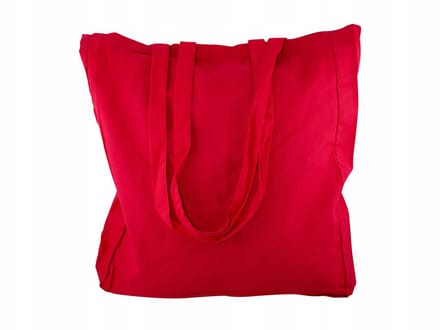 Stevige Rode Katoenen Boodschappentas 38x8x42cm, 280g