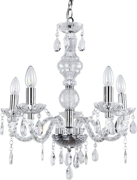 [lux.pro]® Kroonluchter 5 - armig - Elegance - chroom