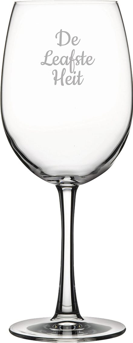 Gegraveerde Rode wijnglas 58cl De Leafste Heit