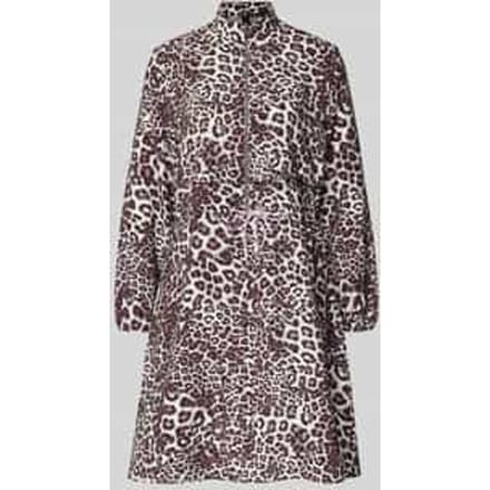 Jurk van viscosemix met all-over dierenprint