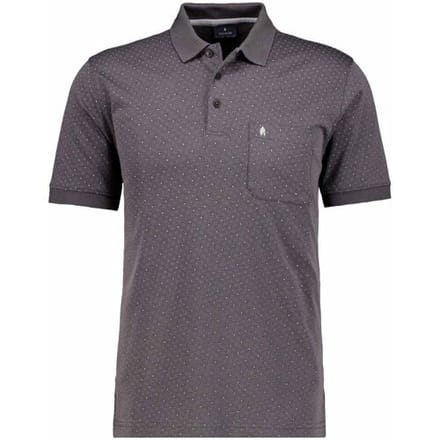 Ragman Polo Softknit Allover Dot Pattern Leisteen / male