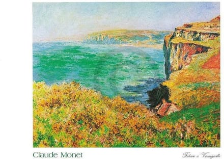 Kunstdruk Claude Monet - Falaise à Varengeville 70x50cm
