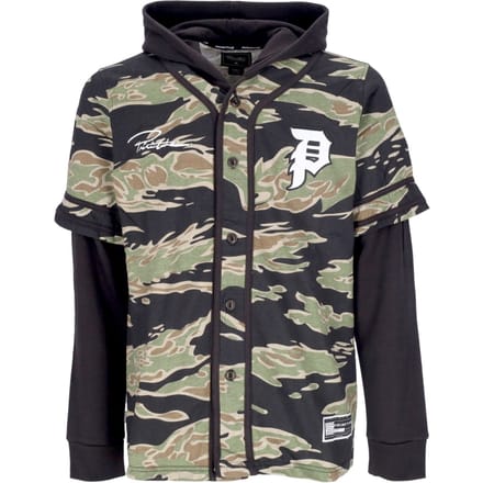 Herenjack met capuchon Tiger Two-fer honkbalshirt camouflage