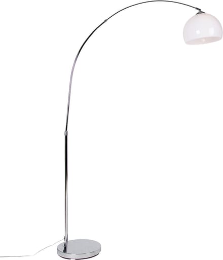 QAZQA Arc Staande Booglamp - 1 lichts - 1200 mm - Chroom